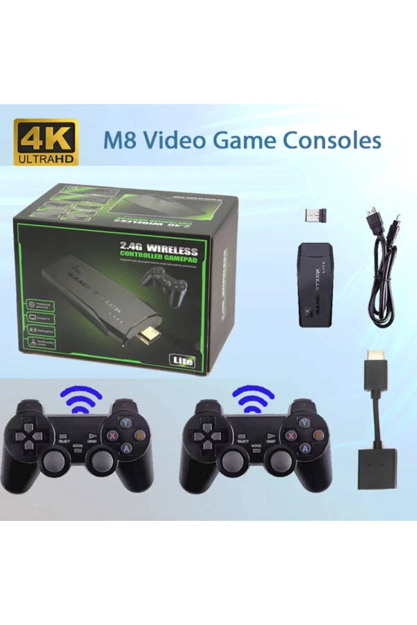 2.4g Беспроводной игровой контроллер Gamepad с выходом HDMI для телевизора со встроенными классическими играми - 4