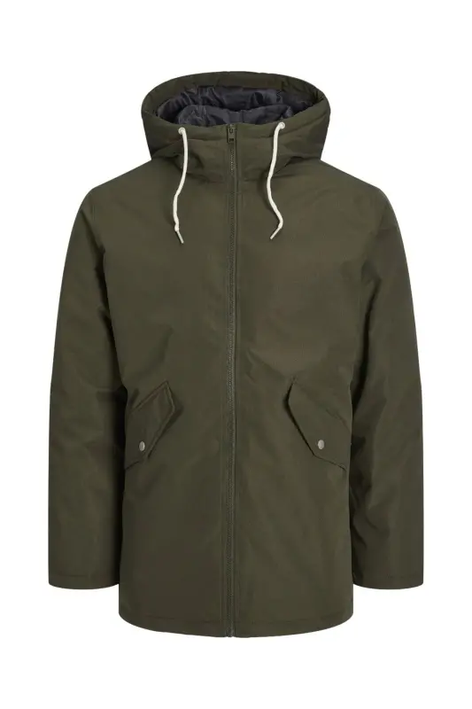 24K 12236010 MEN'S PARKA-KHAKI - JACK & JONES