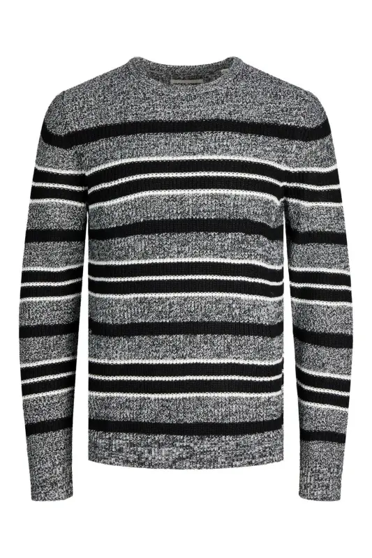 24K 12243000 МУЖСКОЙ СВИТЕР-ЧЕРНЫЙ - JACK & JONES