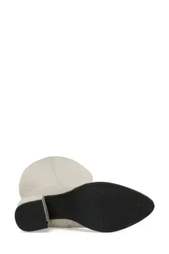 24K-996 4PR Бежевые Женские Сапоги на Каблуке - 5