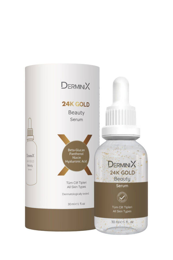 24k Gold Beauty Serum with Hyaluronic Acid and Gold Particles - 4