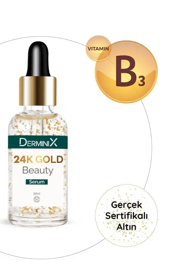 24k Gold Beauty Serum with Hyaluronic Acid and Gold Particles - 8
