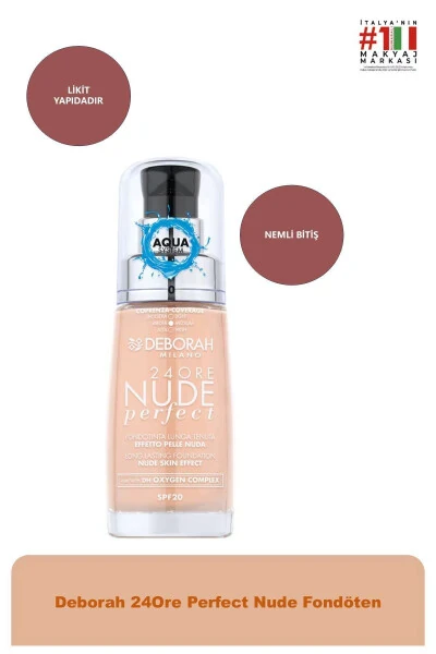 24ore Perfect Nude Foundation No:0 Fair Rose 8009518364651 - DEBORAH