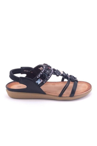 24y160-4 Girl's Comfort Sole Sandal with Stones - 14