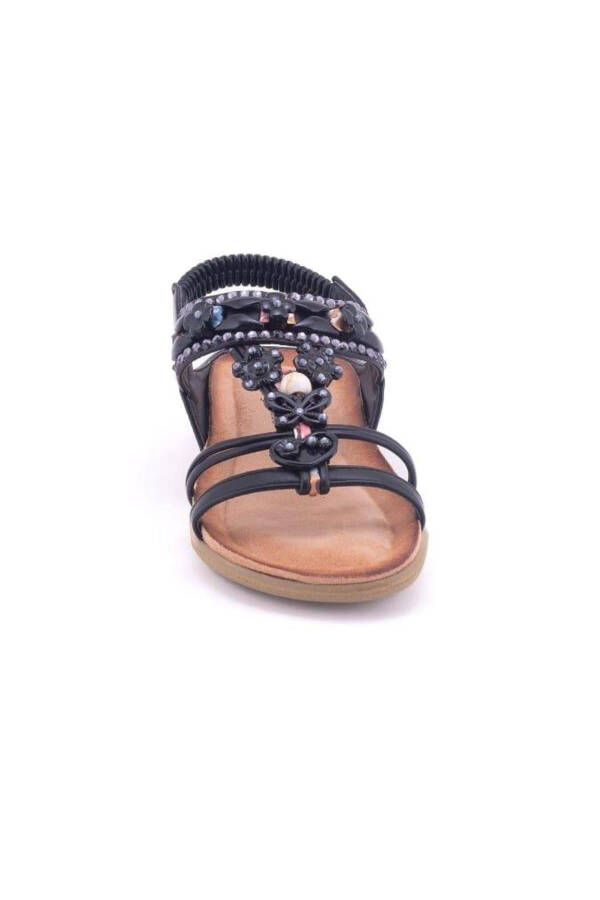 24y160-4 Girl's Comfort Sole Sandal with Stones - 11