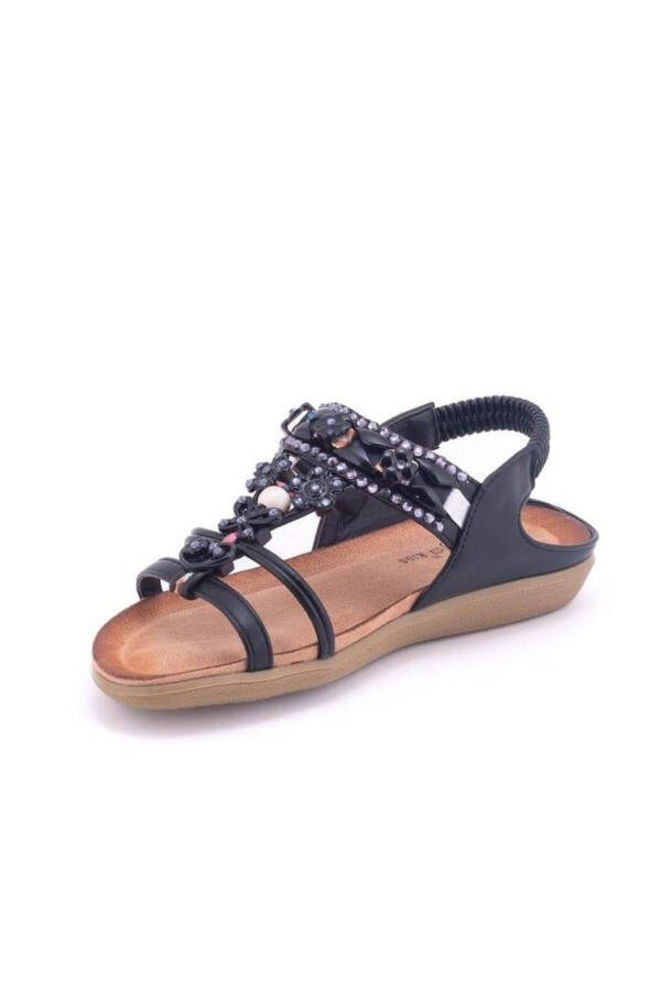 24y160-4 Girl's Comfort Sole Sandal with Stones - 4