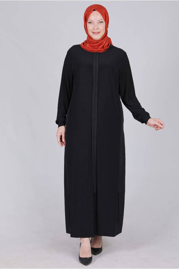 24Y7517 - BLACK - Plus Size Modest Sandy Dress - 17