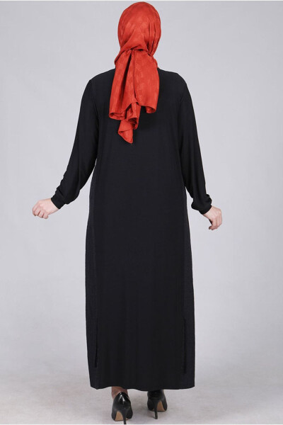 24Y7517 - BLACK - Plus Size Modest Sandy Dress - 20