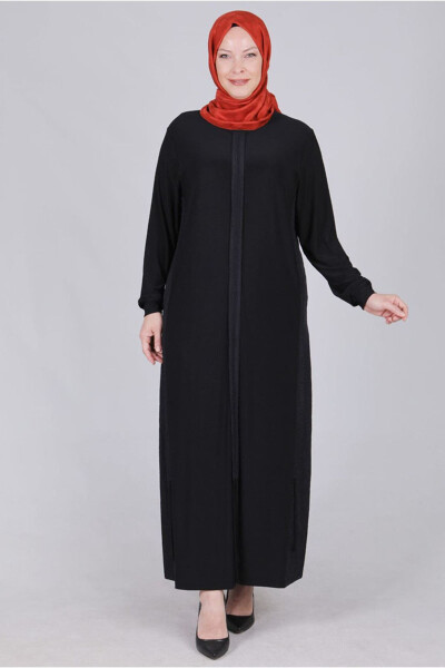 24Y7517 - BLACK - Plus Size Modest Sandy Dress - 9