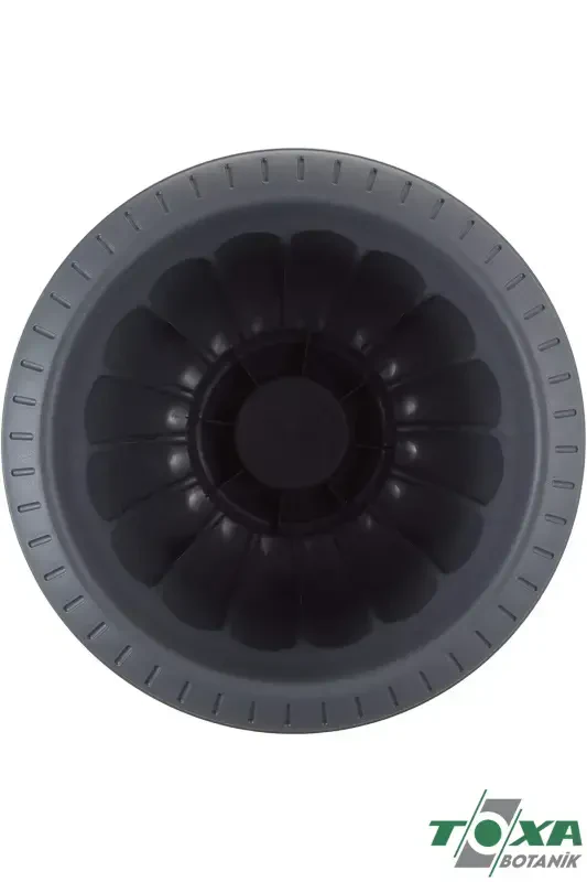 25. 3 Litre Anthracite Daffodil Pot with Stand Decorative Plastic Daffodil Pot No2 Ø47x48cm-25,3Lt Anthracite - 3