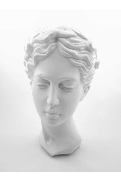 25 Cm Large White Helen Statue Vase Antique Planter Bust Figurine - GENEL MARKALAR (1)