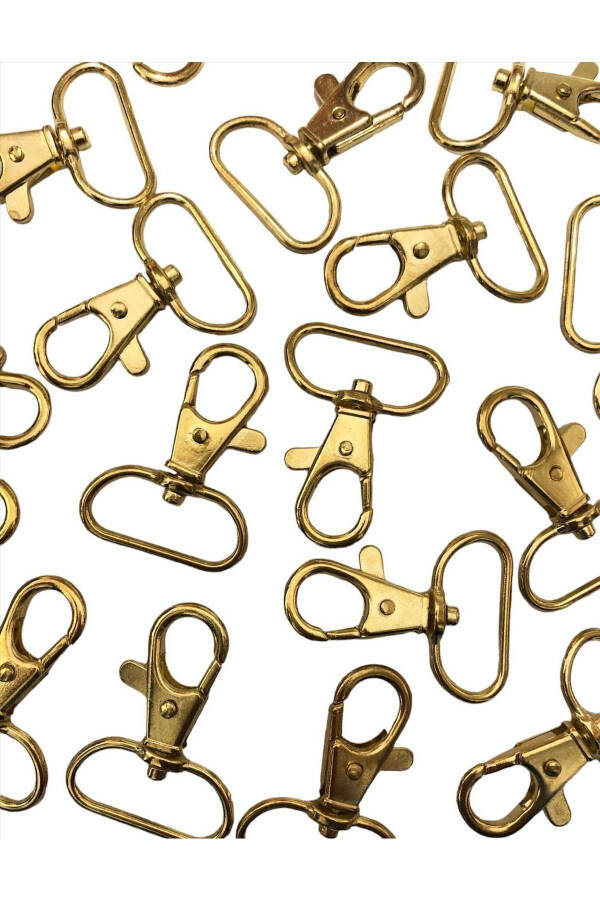 2.5 Cm Paris Hook 50 Pcs Gold Keyring Bag Clip Fixture Hook Accessory Material Metal - 6