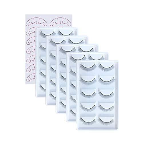 25 Pairs Practice Lashes for Lash Extensions Training Eyelash Extension Supplies Practice Lash Strips Thin Band 8mm Mimic Natural Eyelash for Mannequin Head Lash Tech Must Haves by EMEDA - 1