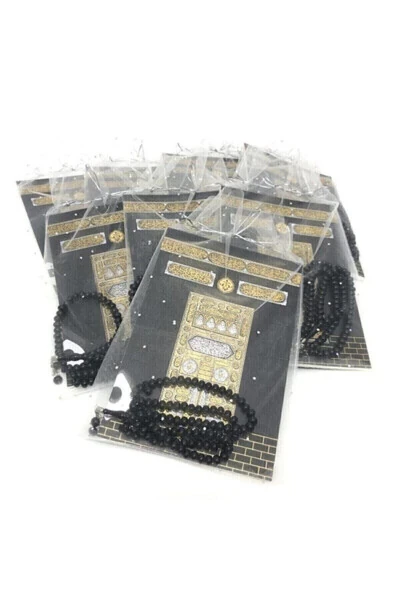 25 pcs. Memorial Service Gift Set, Yasin with Kaaba Tasbih in Tulle Bag - GRUPHAZEL