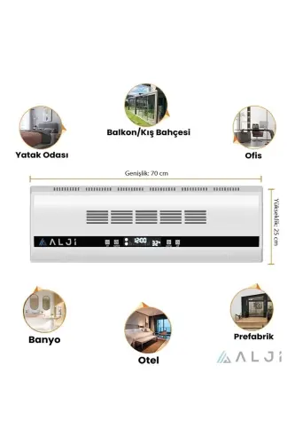 2500 W Süper Sessiz Ptc Seramik Isıtıcı Ve Vantilatör - Beyaz - 5