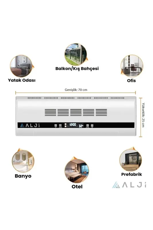 2500 W Süper Sessiz Ptc Seramik Isıtıcı Ve Vantilatör - Beyaz - 5
