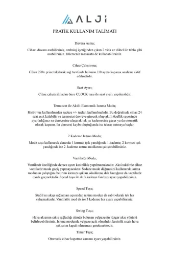 2500 W Süper Sessiz Ptc Seramik Isıtıcı Ve Vantilatör - 7