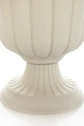 25.3 Litre Ø47x48cm Ayaklı Deliksiz Mat Mocha Kahve Dekoratif Plastik Saksı No2-25.3Lt Kiremit - 5