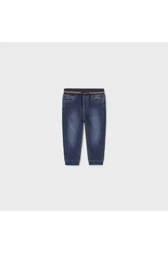 2539 Soft Denim Jogger Pants-blue - 1