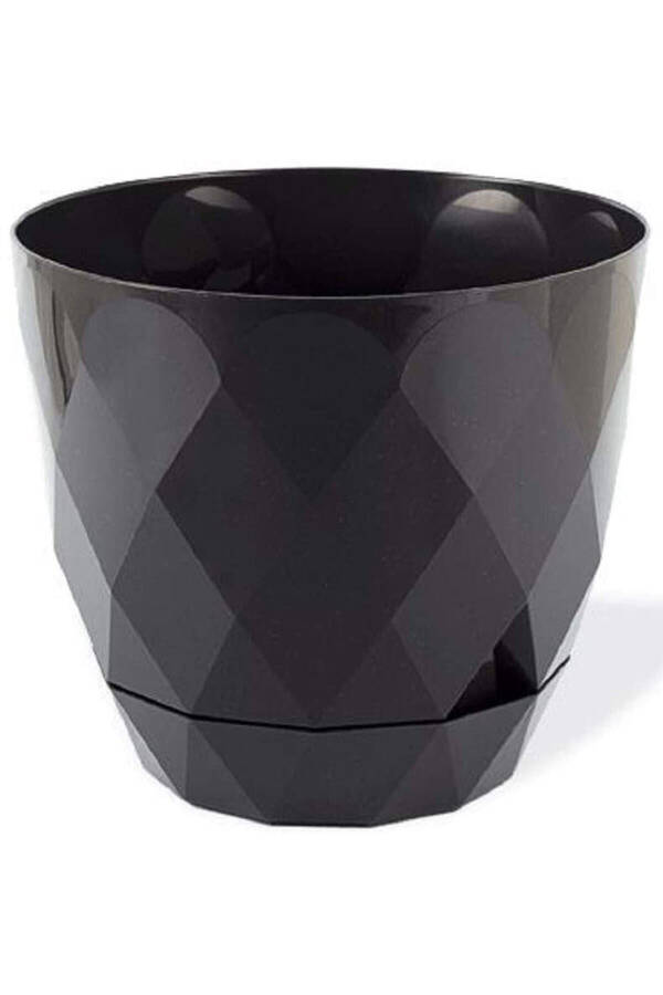 26 Liter Prism Patterned Decorative Large Size Plate Plastic Flower Pot Yakamoz No7 38,5cm 34cm - 6