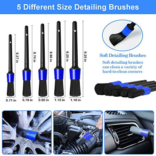 26Pcs Car Detailing Brush Set, Car Detailing Kit, Car Detailing Brushes, Car Cleaning Kit, Car Windshield Cleaning Tool, Professional Car Care kit - Car Wash Brush kit for Interior Exterior Wheels - 4