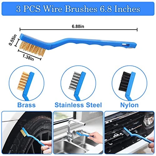 27Pcs Car Detailing Kit, Car Detailing Brush Set, Auto Detailing Drill Brush Set, Car Detailing Brushes, Car Wash Kit, Car Accessories, Car Cleaning Tools Kit for Interior, Exterior, Wheels - 5