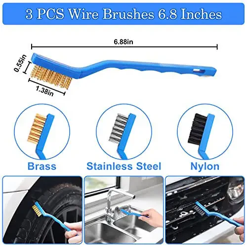 27Pcs Car Detailing Kit, Car Detailing Brush Set, Auto Detailing Drill Brush Set, Car Detailing Brushes, Car Wash Kit, Car Accessories, Car Cleaning Tools Kit for Interior, Exterior, Wheels - 5