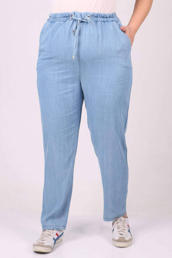 29001 Plus Size Skinny Jeans - Ice Blue - 1