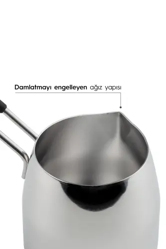 29015 Modern Askı Standlı 4 Parça Çelik Cezve Seti - 4