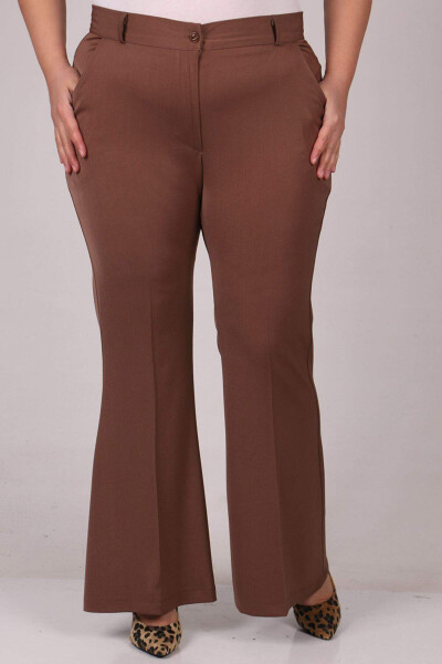 29031 Katta Hajmli Ispancha Pantalon - Vizon - 1