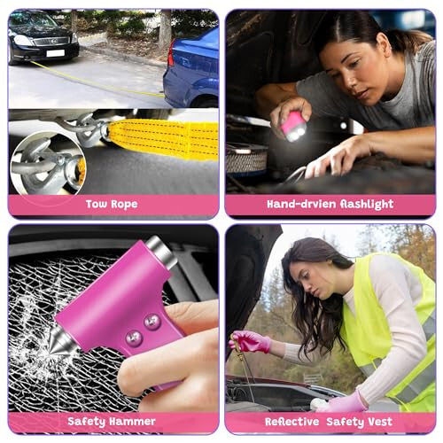 298 предметов, набор для экстренных случаев на дороге, с проводами для прикуривания, для автомобилей, набор инструментов, перчатки, буксировочный трос, светоотражающий треугольник. - 6