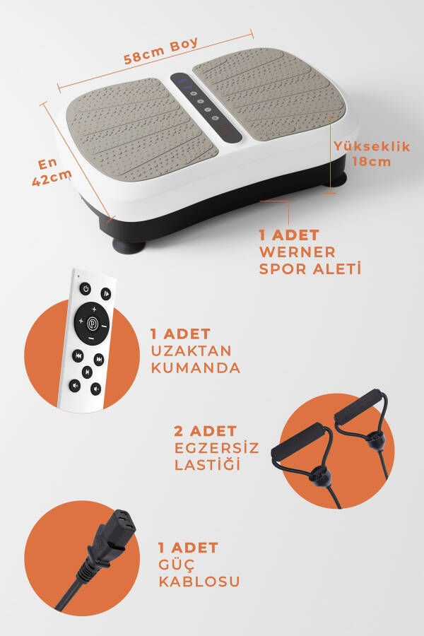 Yüksek Titreşimli Spor Aleti Zayıflama Sıkılaşma Cihazı Vibration Plate 180 Kademe Hız - 7