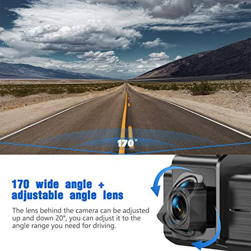 2K Ön Wi-Fi Dash Kamera Arabalar İçin QHD 1440P Araba Kamerası Dashcam Arabalar İçin Süper Gece Görüşü 170°Geniş Açı WDR Döngü Kaydı - 7