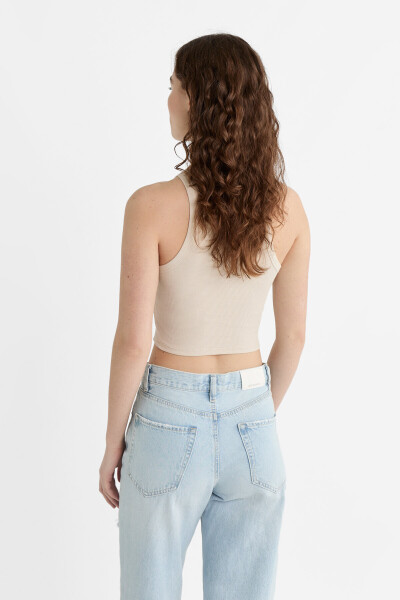 2'li Basic Fitilli Crop Top Seti - 3