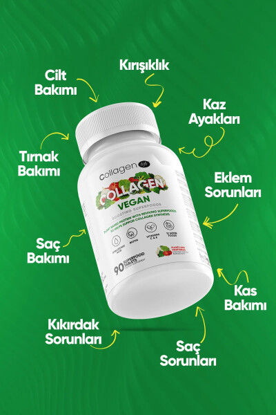 2'Lİ Biotin, Hyaluronıc Asit, Amino Asit ve Bitki Bazlı Protein Tozu ile Vegan Kolajen Desteği 180 - 5