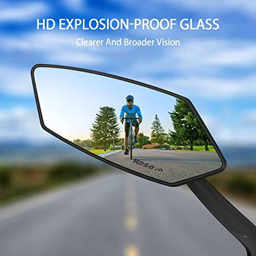 2 Pack Bike Mirrors, eBike Mirrors for Handlebars, 360° Adjustable Safety Bicycle Rear View Mirrors, Scratch Resistant Glass Lens, Bicycle Universal Fit Accessories - 3