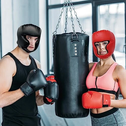 2 Pack Boxing Headgear Equipment for Taekwondo, Sparring, MMA, Muay Thai - Safety Helmet Protective Gear for Men Women Beginners - 6