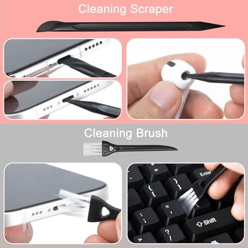 2 Pack Screen Cleaner Spray and Wipe for Laptop Monitor and Car Screens, Phone Touchscreen Mist Cleaning Kit for Cellphone, Tablet, PC, Computer, LCD, Eyeglass, iPhone, iPad, Mac Pro - Grey and Pink - 4
