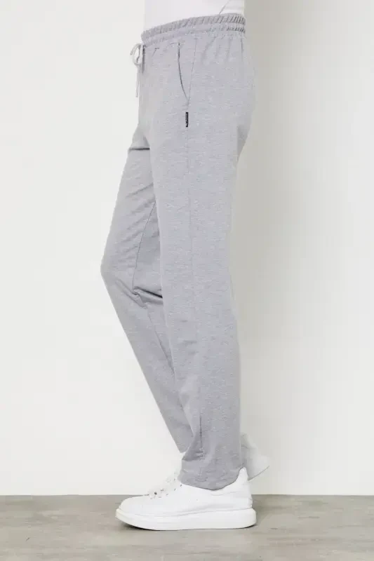 2'li Erkek Düz Paça Rahat Kesim Eşofman Altı Premium Kumaş-Siyah - 2