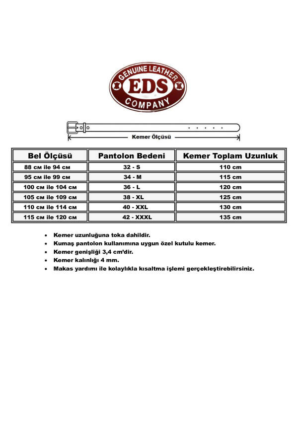 2'li Erkek Klasik Kemer - 25