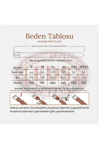 Erkek Siyah Klasik Vegan Deri Kemer Seti-SİYAH ve KAHVE - 8