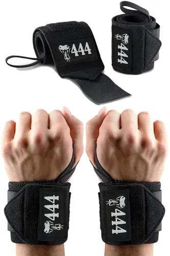 2'li Fitness Ağırlık Bilekliği Bilek Koruyucu Wrist Wraps Bilek Sargısı Halter & Fitness & Crossfit-Siyah 