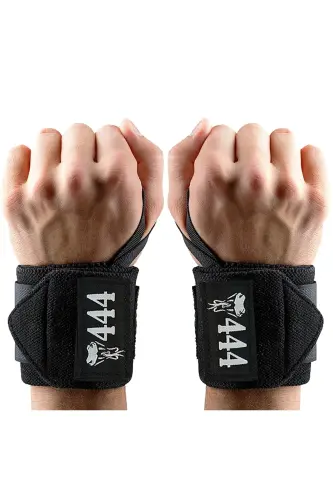 2'li Fitness Ağırlık Bilekliği Bilek Koruyucu Wrist Wraps Bilek Sargısı Halter & Fitness & Crossfit-Siyah - 3