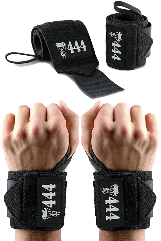 2'li Fitness Ağırlık Bilekliği Bilek Koruyucu Wrist Wraps Bilek Sargısı Halter & Fitness & Crossfit - Siyah - 2