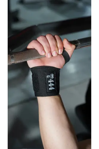 2'li Fitness Ağırlık Bilekliği Bilek Koruyucu Wrist Wraps Bilek Sargısı Halter & Fitness & Crossfit - Siyah - 8