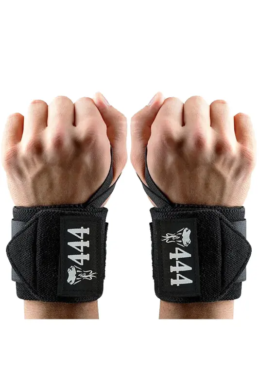 2'li Fitness Ağırlık Bilekliği Bilek Koruyucu Wrist Wraps Bilek Sargısı Halter & Fitness & Crossfit-Siyah - 3
