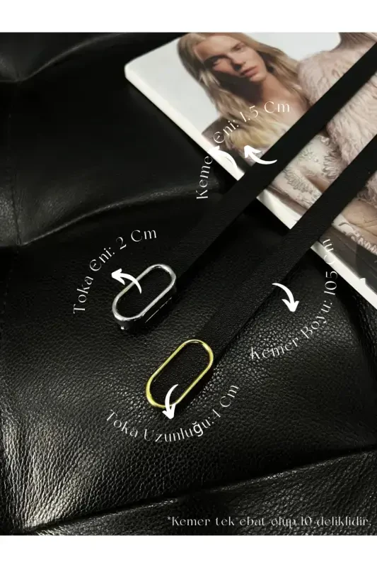 2'li Import Tokali Ince Kamar, Shim Kamari, Ko'ylak Kamari, Pidjak Kamari-Qora - FIORI