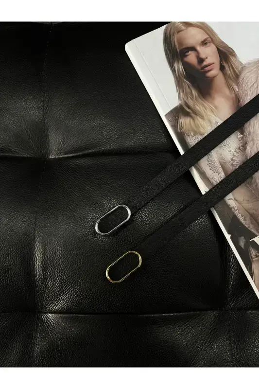 2'li Import Tokali Ince Kamar, Shim Kamari, Ko'ylak Kamari, Pidjak Kamari-Qora - 4