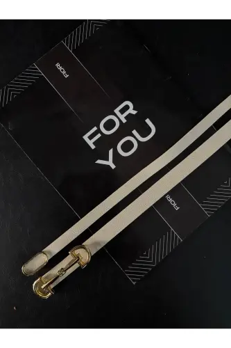 2’li Ithal Oval Gold Tokalı Ince Kemer, Pantolon Kemeri, Gömlek Kemeri, Ceket Kemeri-Bej2li - 3