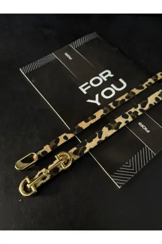 2’li Ithal Oval Gold Tokalı Ince Kemer, Pantolon Kemeri, Gömlek Kemeri, Ceket Kemeri-Leopar2li 